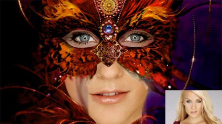 Шаблон для фотошопа - карнавальная маска