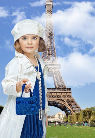 Шаблон  детский - Парижанка