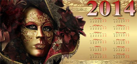 Календарь на 2014 год – Маска